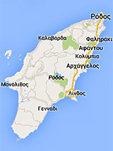 Ένας χρήσιμος διαδραστικός χάρτης της Ρόδου από το google
